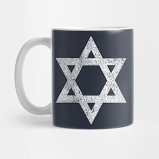 Star of David Israel Flag vintage faded look design Mug